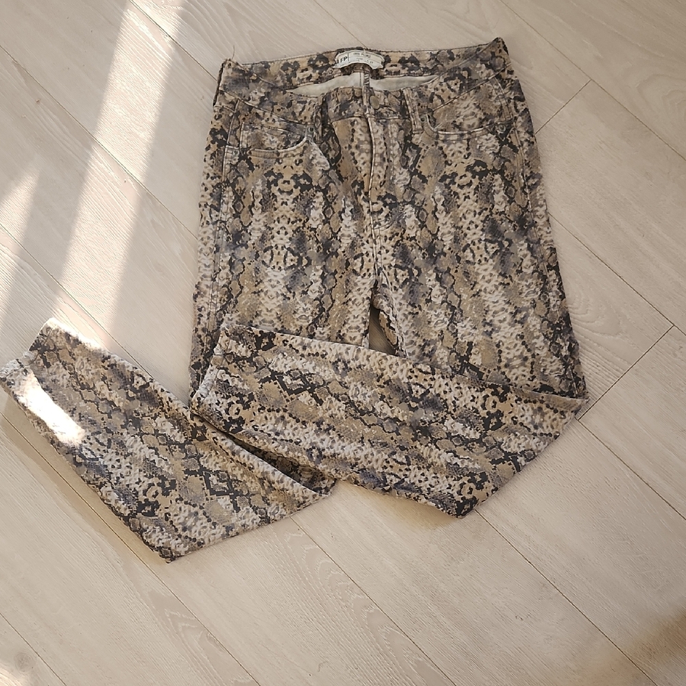 Free People Brown Snake Print Pants